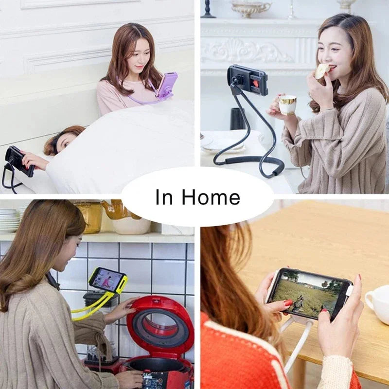 Lazy Hanging Neck Phone Stand Holder Rotatable Mobile Phone Stand Necklace Bracket Bed 360 Degree Phone Holder for Smartphones